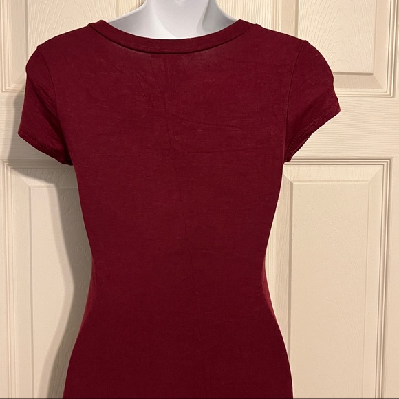 Wine color mini dress S - Picture 9 of 13